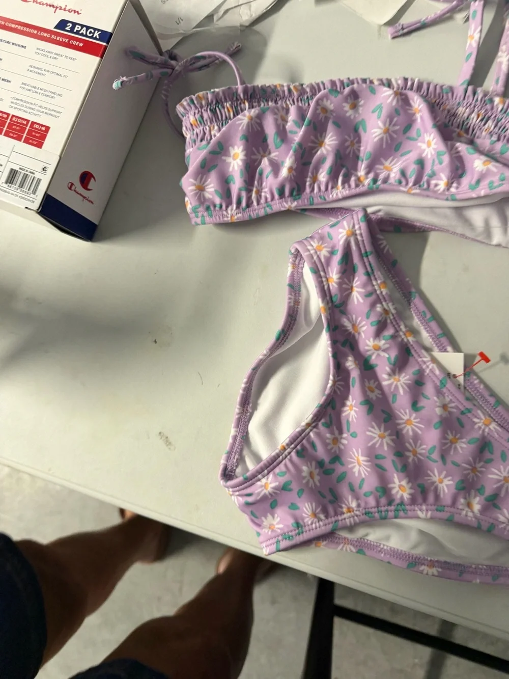 Lilac Floral Bikini size small 6/7 Janie and Jack brand new with tags